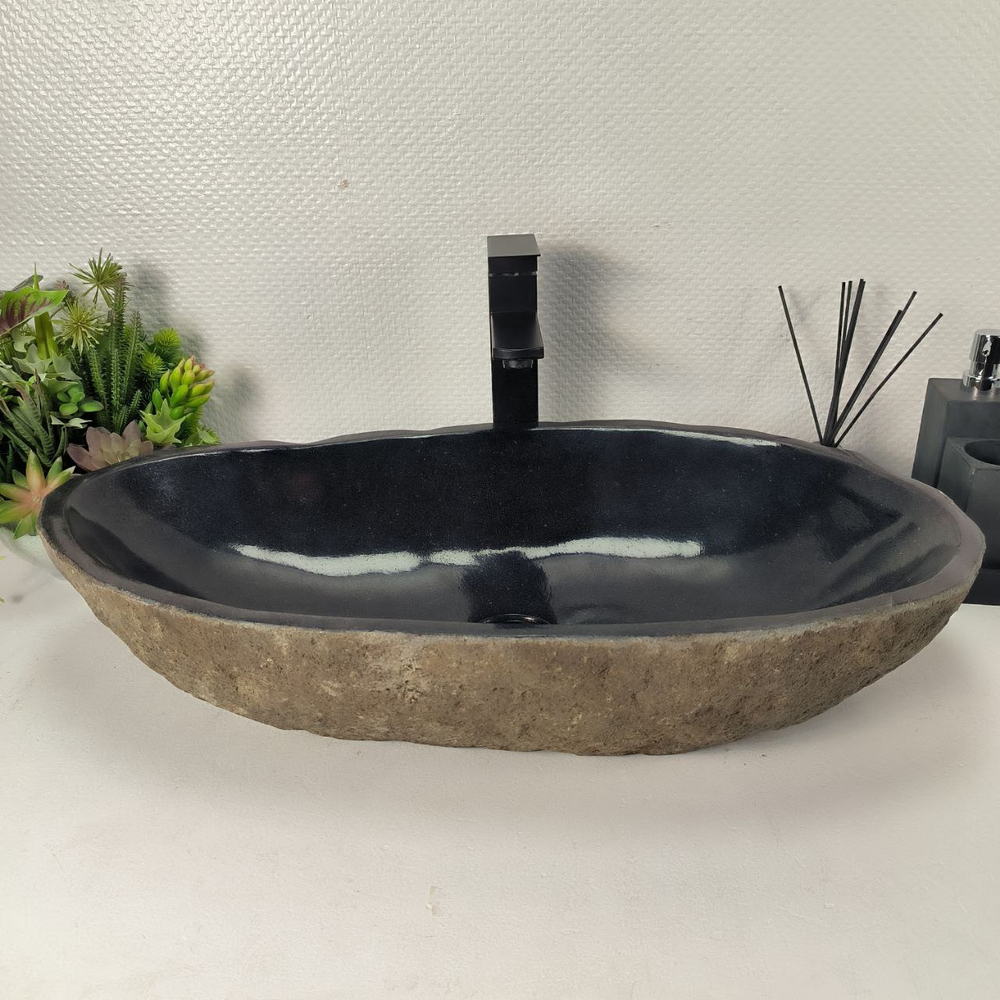 Раковина из речного камня RS-64971 69*37*13 0866