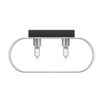 808620 Светильник настенный MURO 2х40W G9 ХРОМ/БЕЛЫЙ