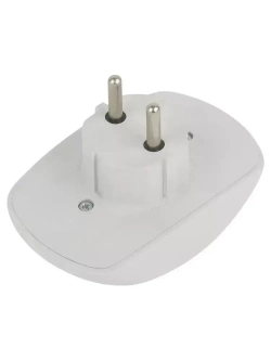 Тройник розетка электрический плоский SPx-2-W ЭРА / Разветвитель электрический без заземления, 2 розетки, 10А, белый