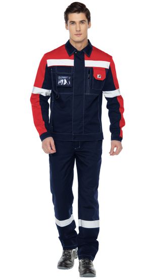 Костюм "Виват" NEW брюки (т.синий/красный)