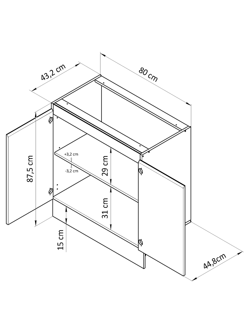 Кухонный модуль напольный 80 см Виола