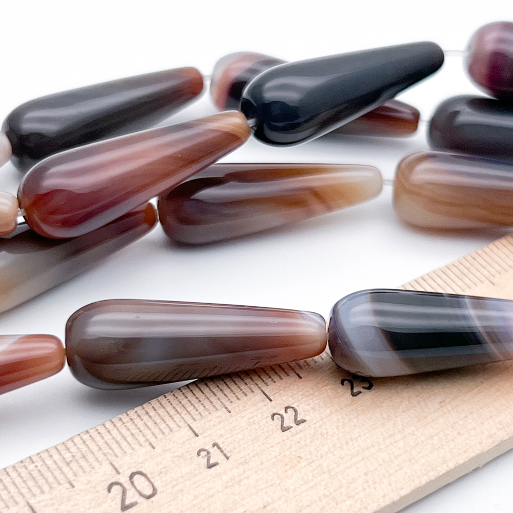 Агат, размер 30*10 мм, цена за 1 шт