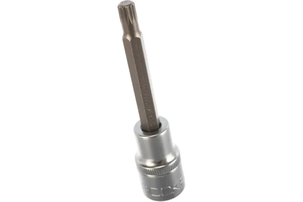 Головка-бита SPLINE 12-лучевая Premium M8 1/2" (L-100мм) ROCKFORCE RF-34810008PR