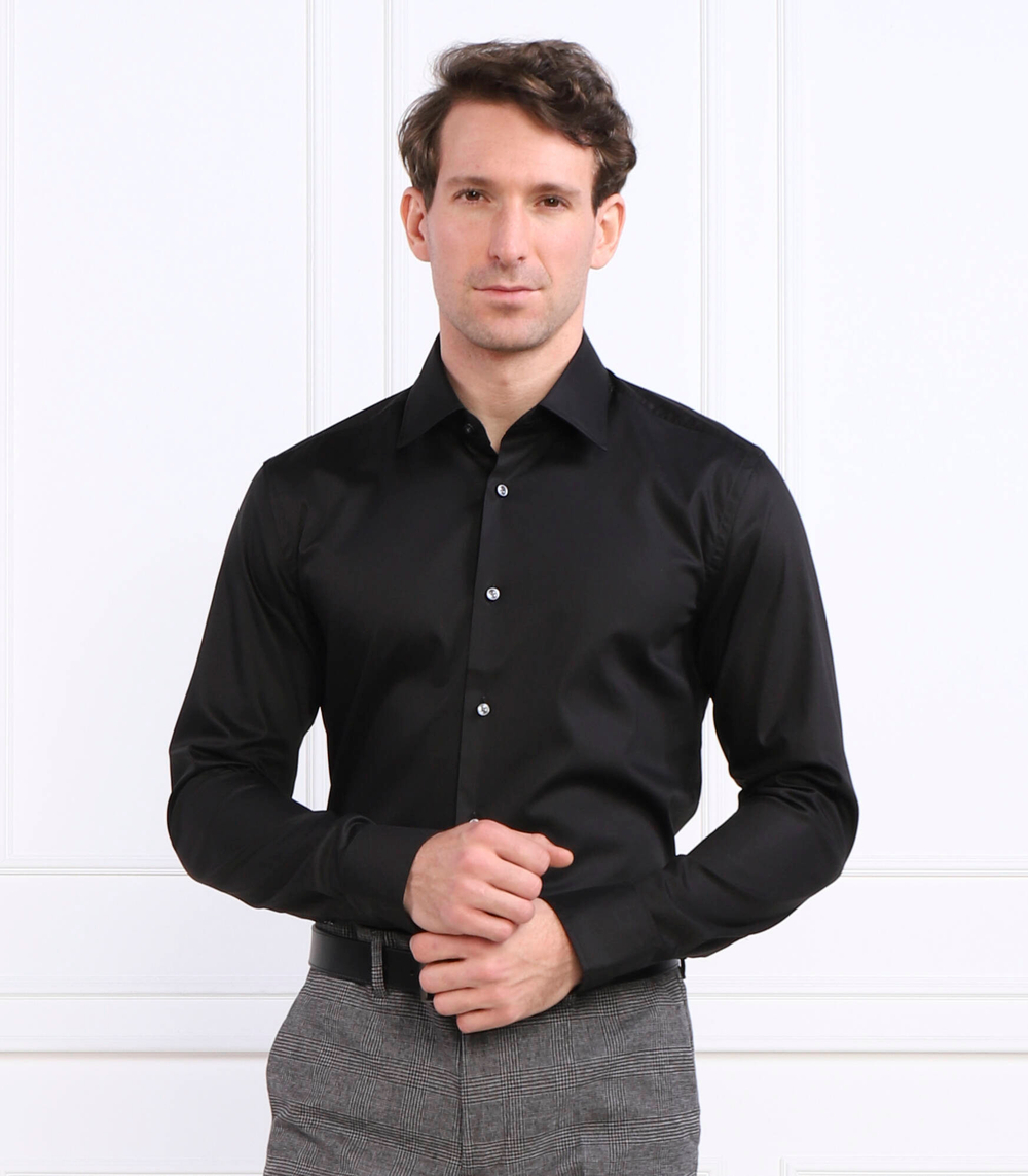 рубашка h-hank-kent-c1-214 BOSS BLACK - черный(50479922)