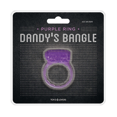 Фиолетовое эрекционное виброкольцо VIBRATING COCK RING ACE BUDDY (Цвет: фиолетовый)