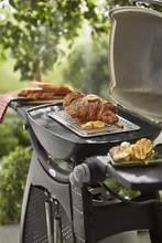 Подставка для запекания мяса, птицы большая для грилей Weber Q 200/2000 серий, 37x23x2 см, нержавеющая сталь