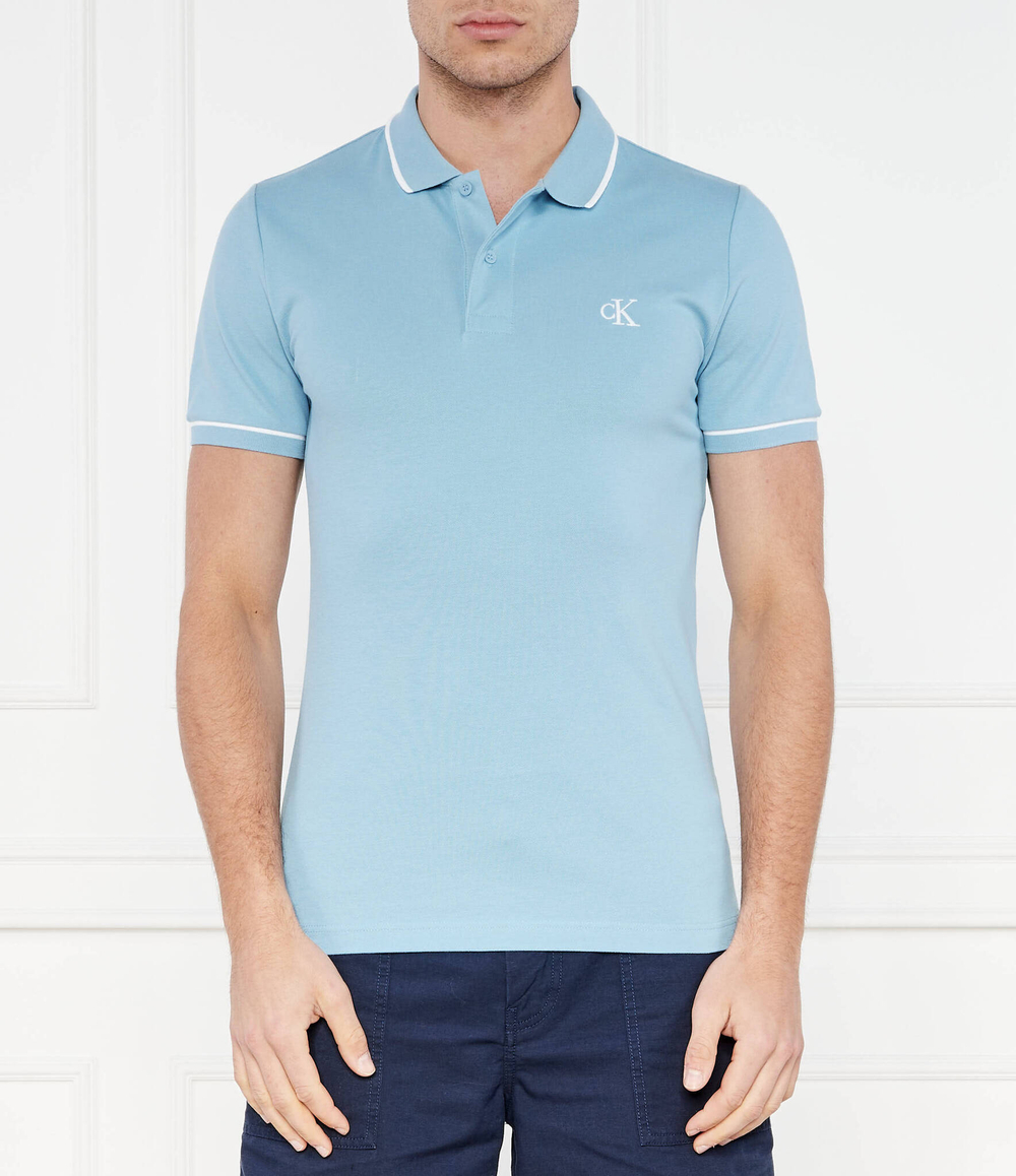 Поло CALVIN KLEIN JEANS - голубой(J30J315603)