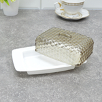 Масленка "Мозаика" (белая с тонированной крышкой)