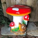 Сад.фигура Гриб-банкетка, 40 см (гипс)