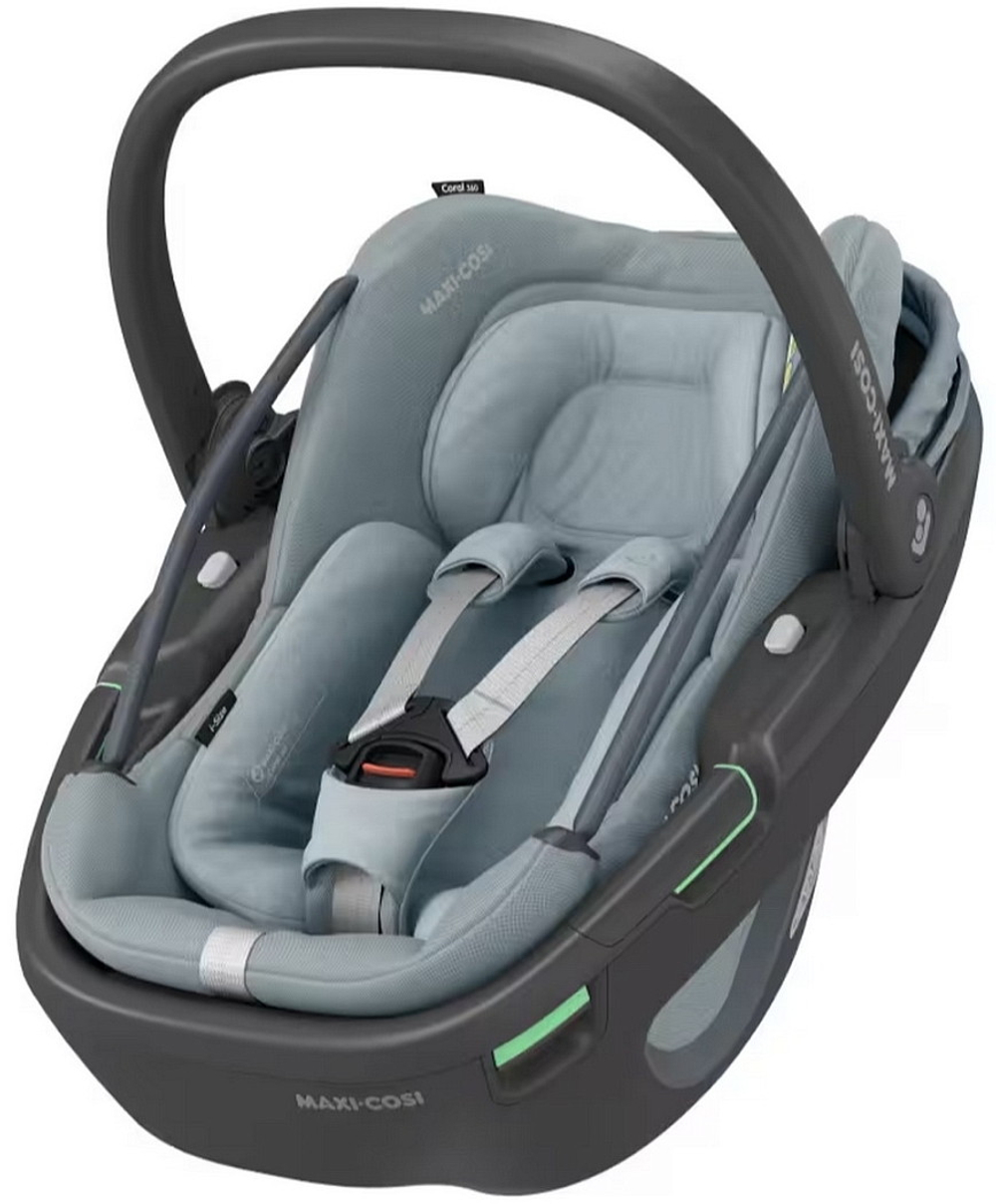 Детская коляска Maxi-Cosi Fame 3 в 1 с автокреслом Coral 360 Essential grey Twillic Graphite/графит