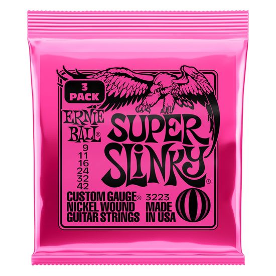 Струны для электрогитары 9-42 ERNIE BALL 3223 Nickel Wound Slinky Super 3 Pack