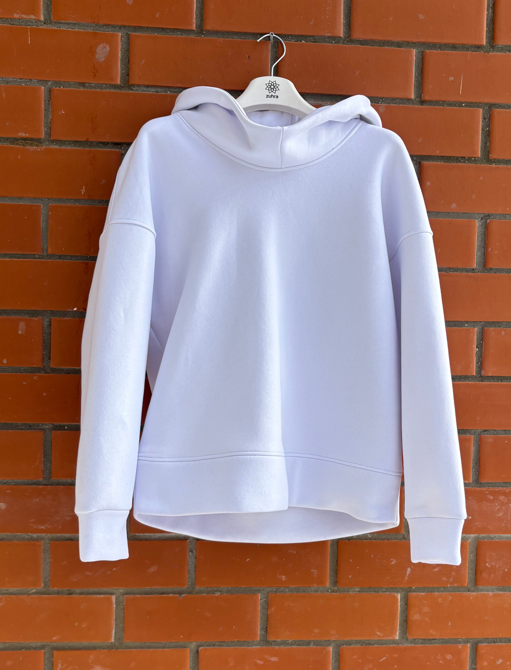 Худи / белый/ унисекс / начес