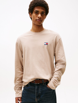 Лонгслив Tommy Jeans Badge Coastal Taupe