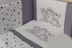 Комплект в кровать Звездочет 6 предметов серый