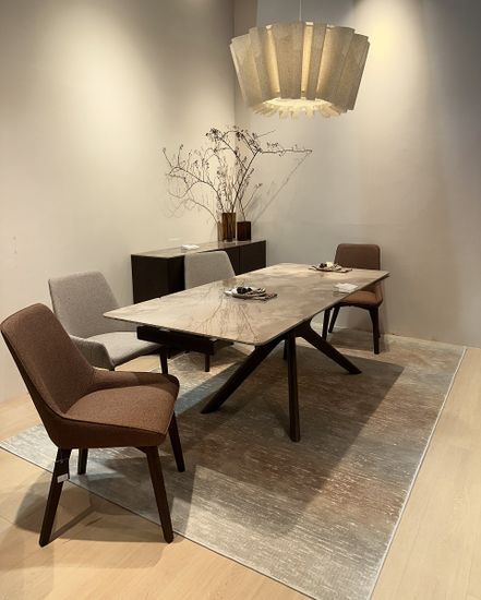 Стул CRISTIAN Light Brown Barrel-19, ткань / орех