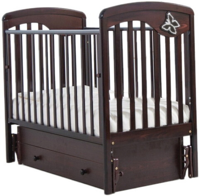 Детская кроватка Гандылян Джулия (маятник универсальный) 120x60 см махагон