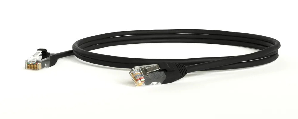 Патч-корд Ripo Standart UTP4 Cat 5E, Cu, RJ45, 50 m, PE (черный)