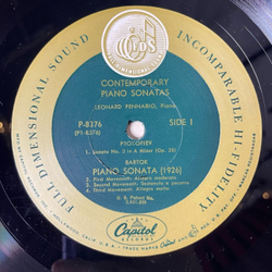 Винтажная виниловая пластинка LP Leonard Pennario Bartok, Pennario, Rozsa, Contemporary Piano Sonatas (USA 1957)