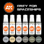 Набор акриловых красок AK Interactive Grey for Spaceships Set