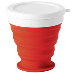 Складной стакан с крышкой Astrada, красный