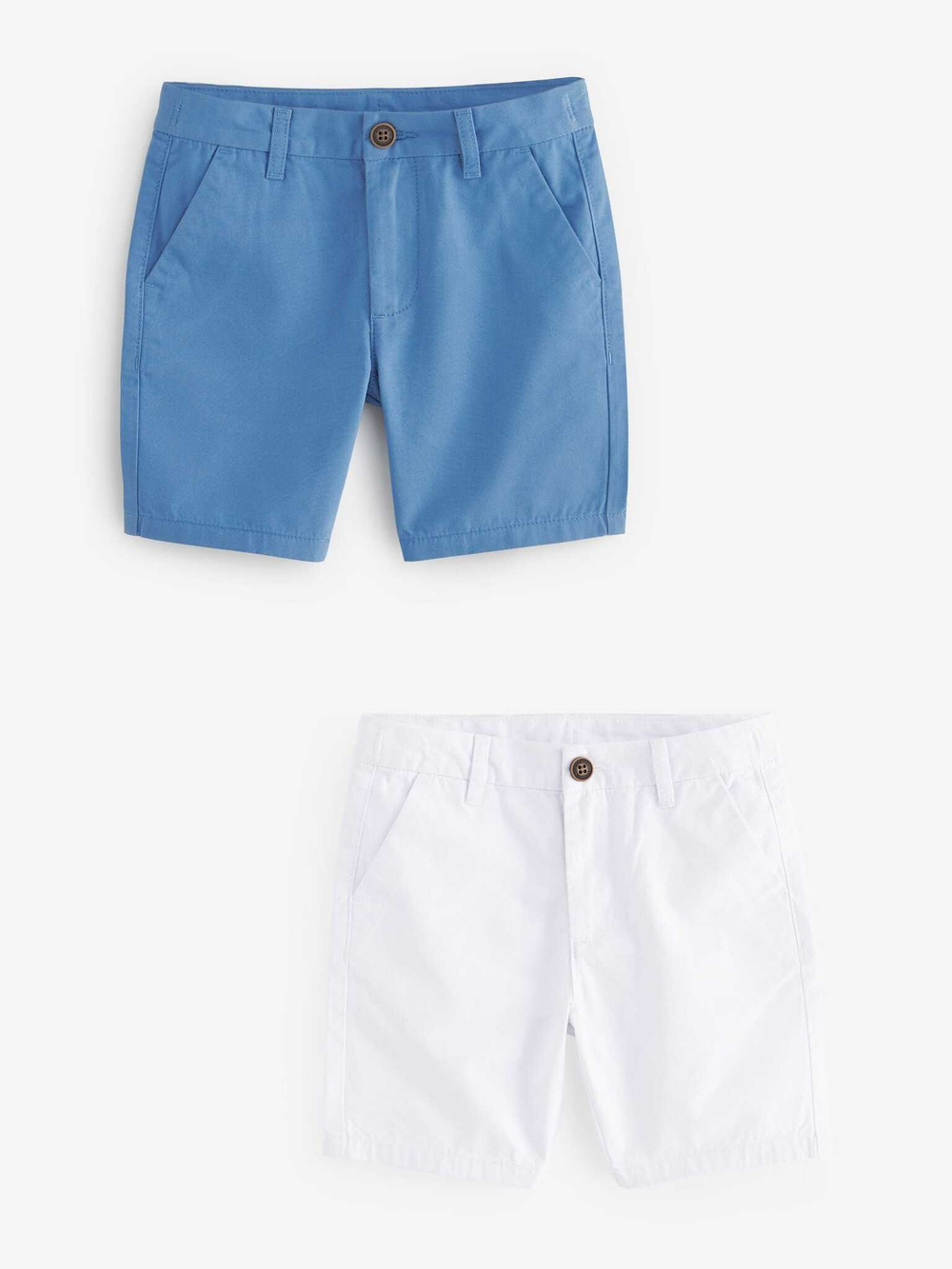 Шорты чинос для мальчика Next B01-612, 2 шт., Синий, Белый