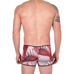 Мужские трусы боксеры бордовые с разноцветным принтом Cosmos Colors CP30_BRW