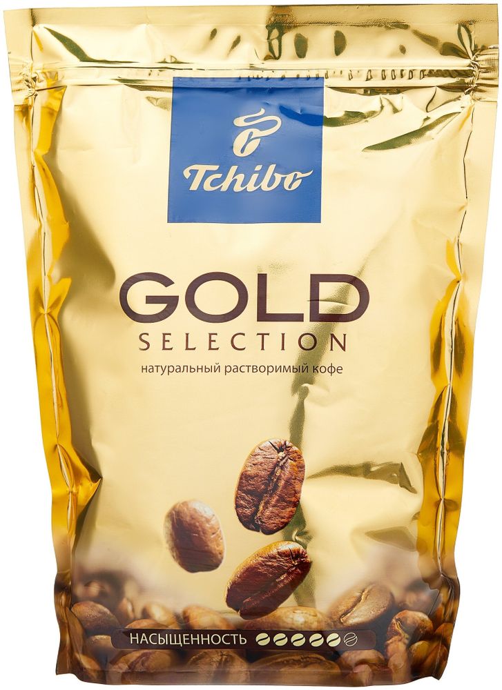Кофе растворимый Tchibo Gold Selection, пакет 285 г, 3 шт