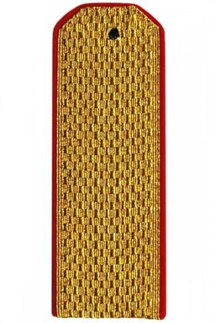 Погоны парадные золотые металлизированные красный кант
