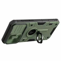 Противоударный чехол с кольцом и защитой камеры Nillkin CamShield Armor Case для iPhone 15 Pro Max