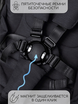 Детская коляска AmaroBaby Motus V2 3 в 1 серый