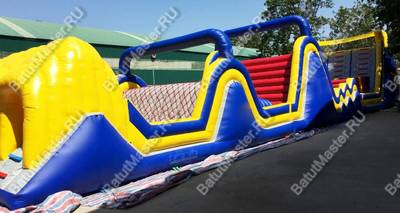 Коммерческая надувная полоса препятствий "Зона экстрима" 15*5*4,5 м