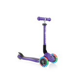 Детский 3-колесный самокат GLOBBER Junior Foldable Lights, фиолетовый