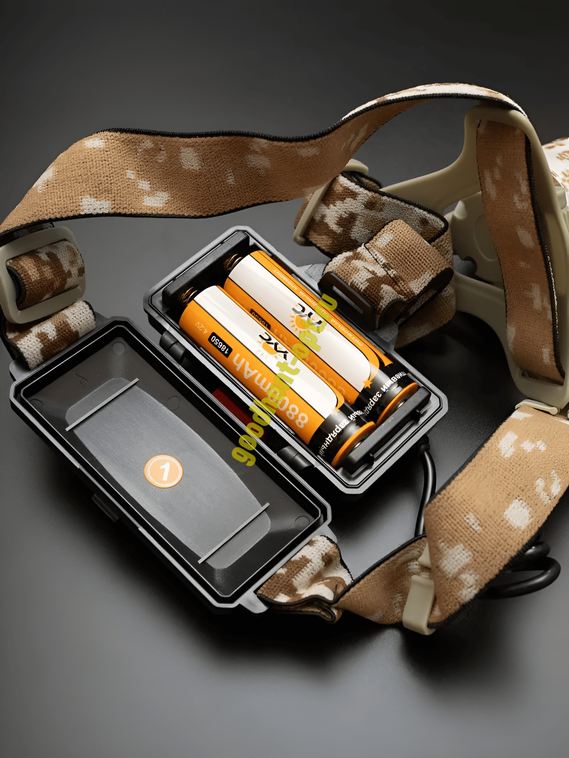 Тактический налобный фонарь YYC-OO2M-2 Камуфляж белый/синий цвет