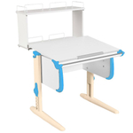 Растущая парта Дэми СУТ 24 с задней двухъярусной полкой СУТ.14.250 (750×880 мм)