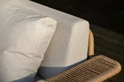 "Мальдивы" лаунж-зона из искусственного ротанга, цвет соломенный