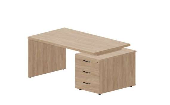 Стол на опорной тумбе 3 ящика (правый) 160(+0/15/30)х90х73.5см