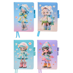 Блокнот Basir, формат А6, серия "Девочка", мягкая обложка, 80 листов, размер 16*11 см