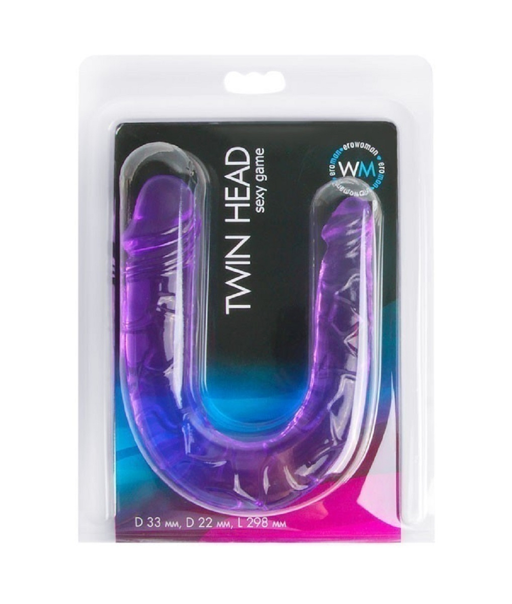 Фаллоимитатор двухсторонний Twin Head Double Dong фиолетовый 29,8 см