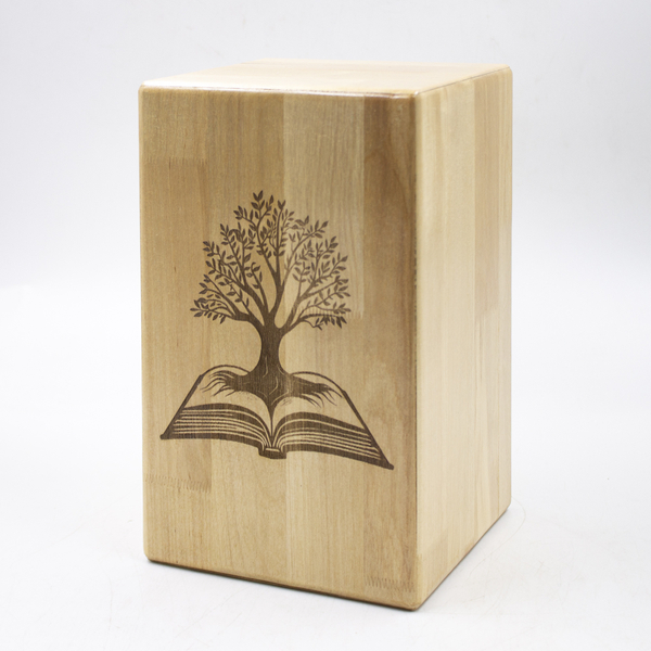 Урна для праха "Люмьер лазер" Дерево и книга