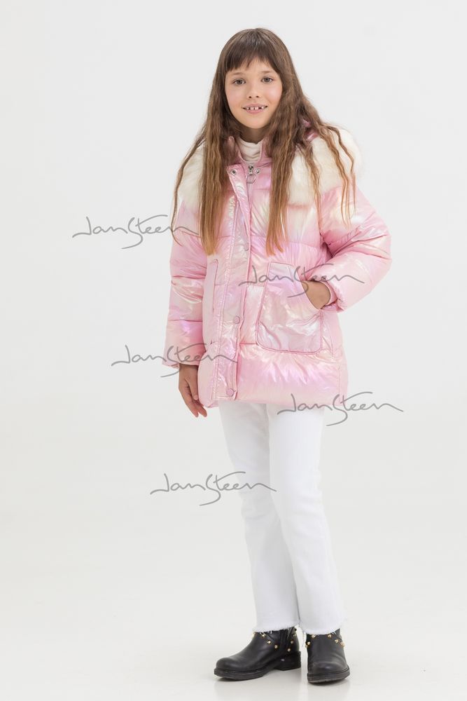Нежно-розовая куртка для девочки JAN STEEN