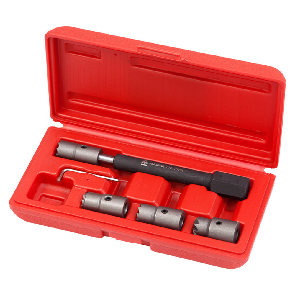 МАСТАК (103-15006C) Набор фрез для правки седел дизельных форсунок, кейс, 6 предметов