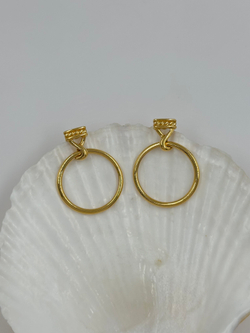 Серьги с крупными подвесками Monet