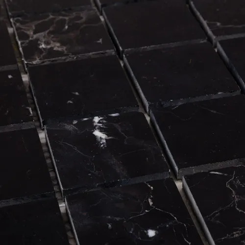 DAO-605-48-8 Мраморная мозаика nero marquina серо-черная