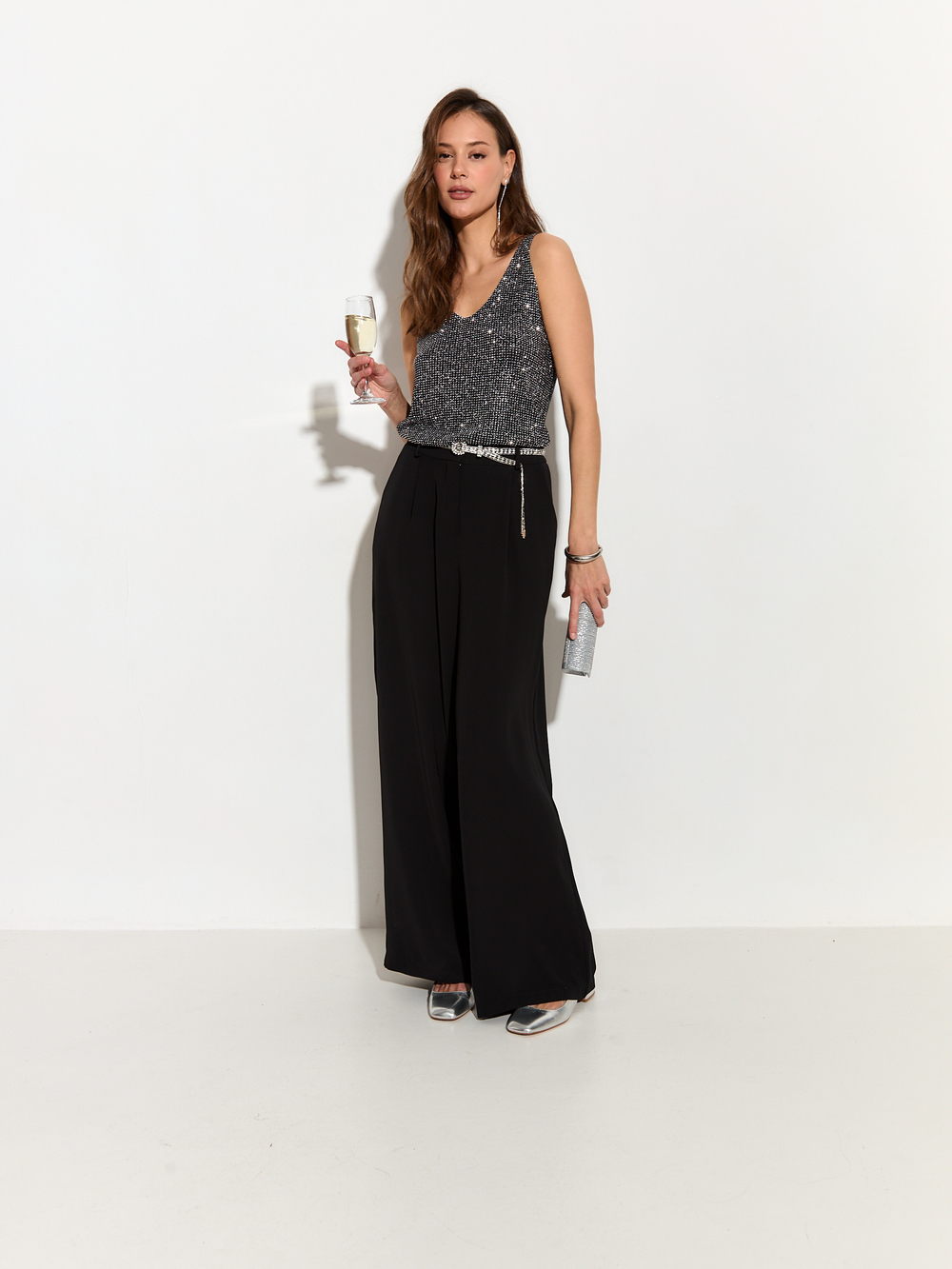 Брюки прямого кроя