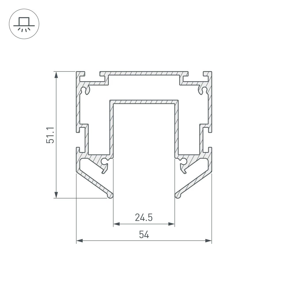 Профиль-держатель MAG-STRETCH-25-2000 (Arlight, Алюминий) 035719