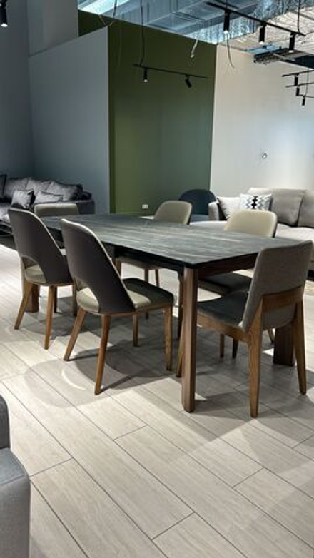 Стол обеденный Ist Casa раскладной Палермо, 140(200)х90х76 см, черный мрамор