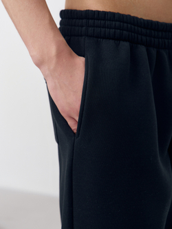 Брюки мужские с начесом "jogger fleece" (черный)