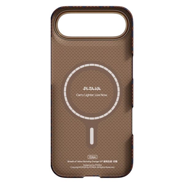 Чехол Pitaka Edge Case для iPhone Air, Пылающий оранжевый | Burning Orange