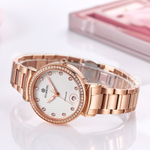 STARKING Mechanical Movement Stainless Steel Watchband Watch Women"s Watch White Dial