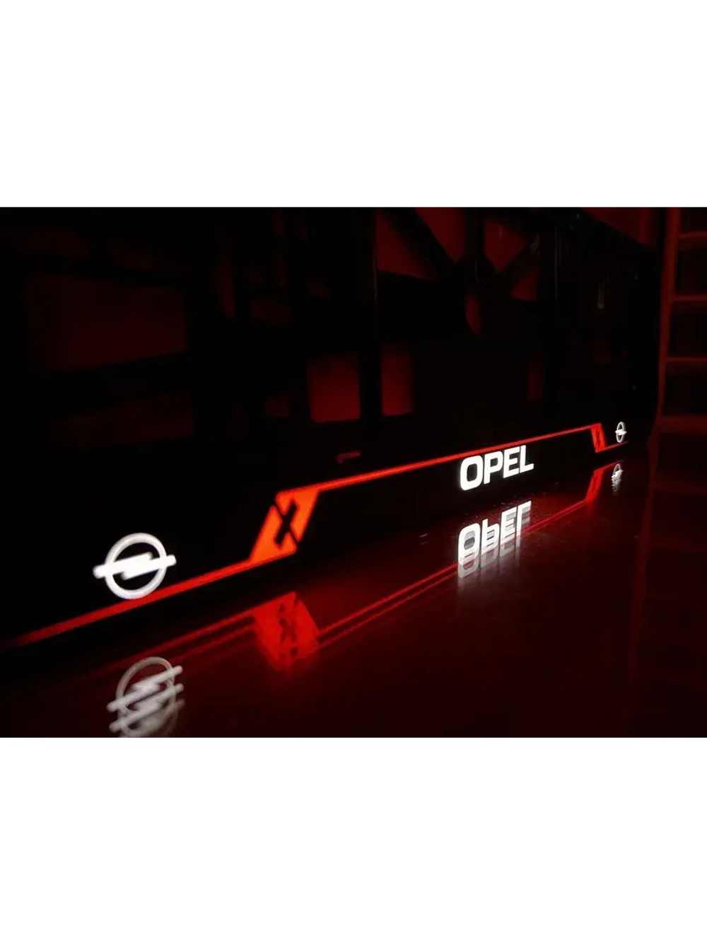 Рамка для номера с подсветкой RL. Opel.